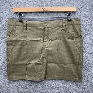 Horny Toad Organic Cotton Skirt Mini Women's Size 14 Green Plaid Athletic Hiking